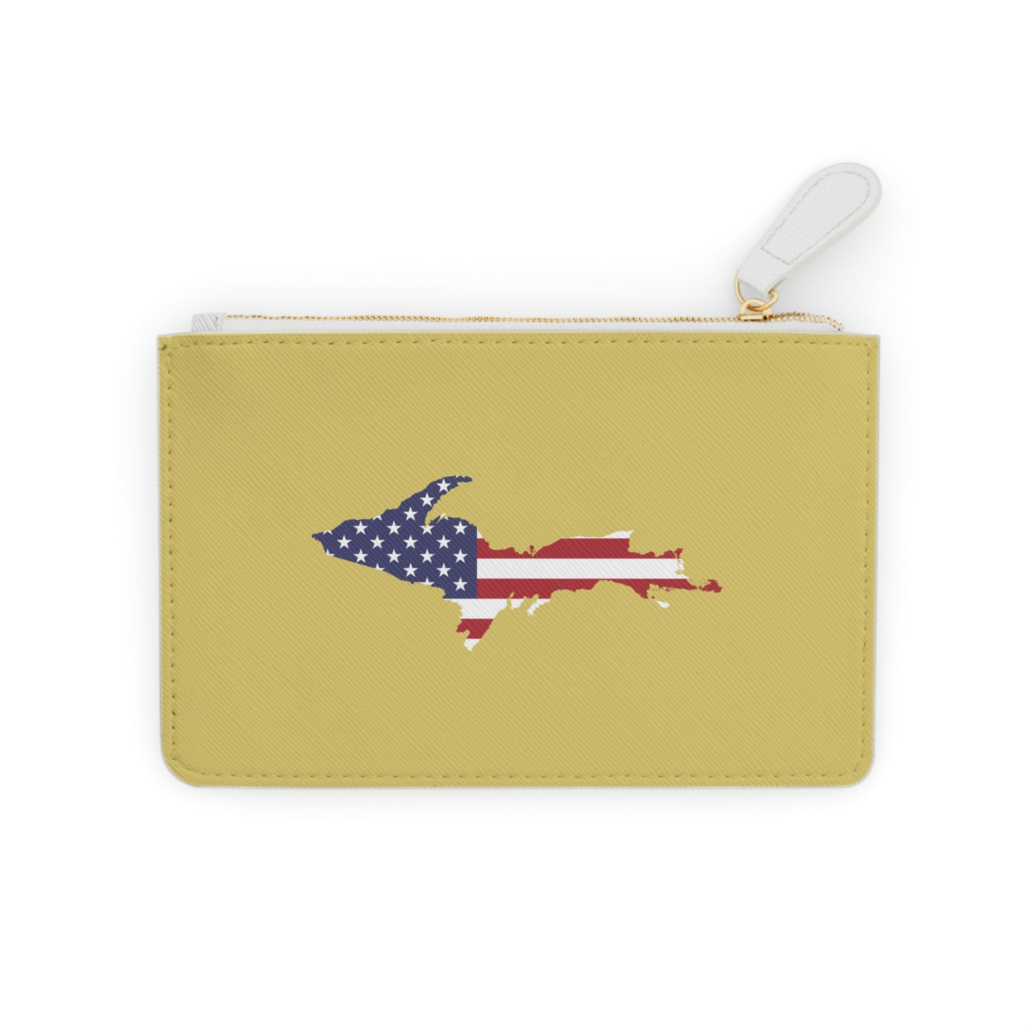 Michigan Upper Peninsula Mini Clutch Bag (Plum Cherry w/ UP USA Flag Outline)