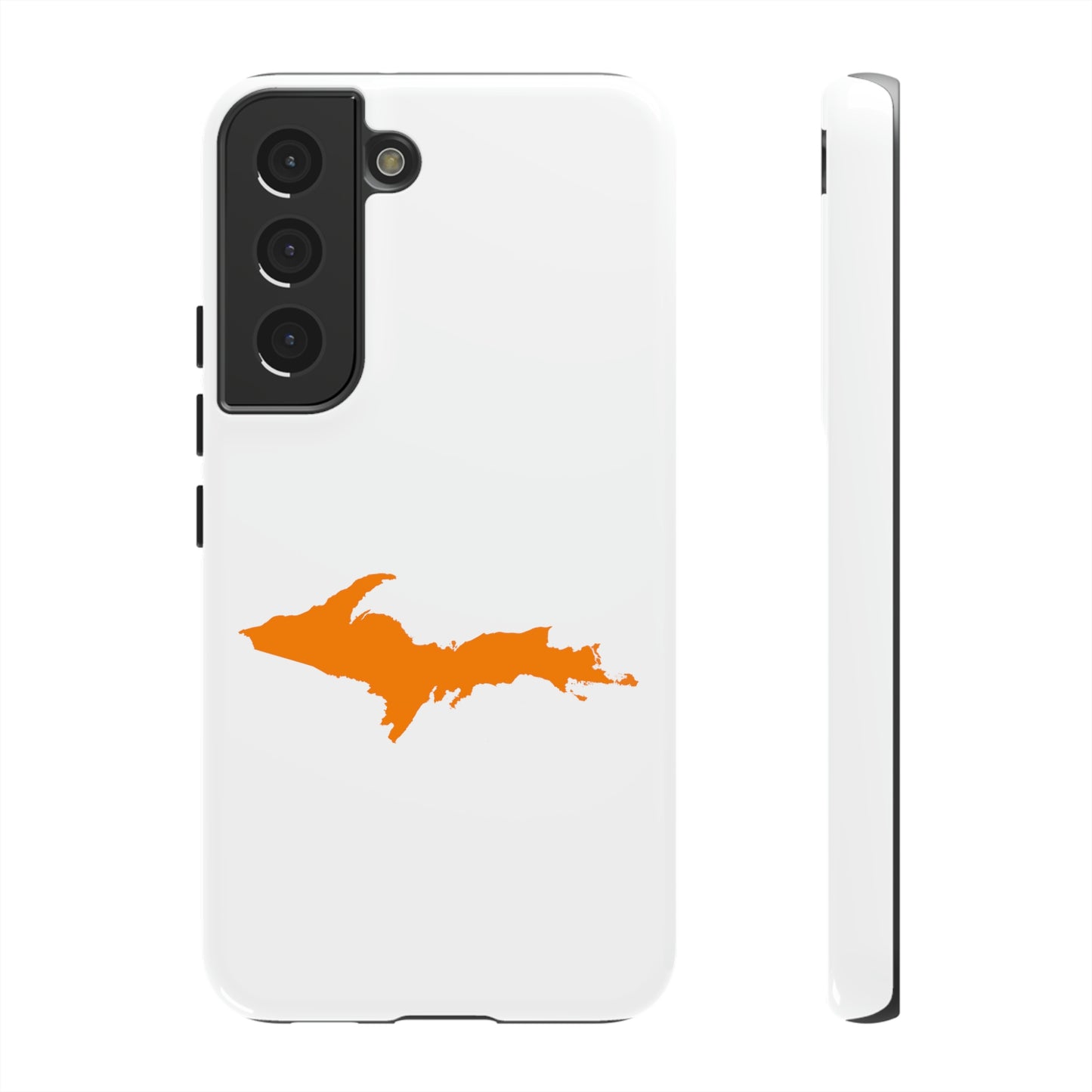 Michigan Upper Peninsula Tough Phone Case (w/ Orange UP Outline) | Samsung & Pixel Android