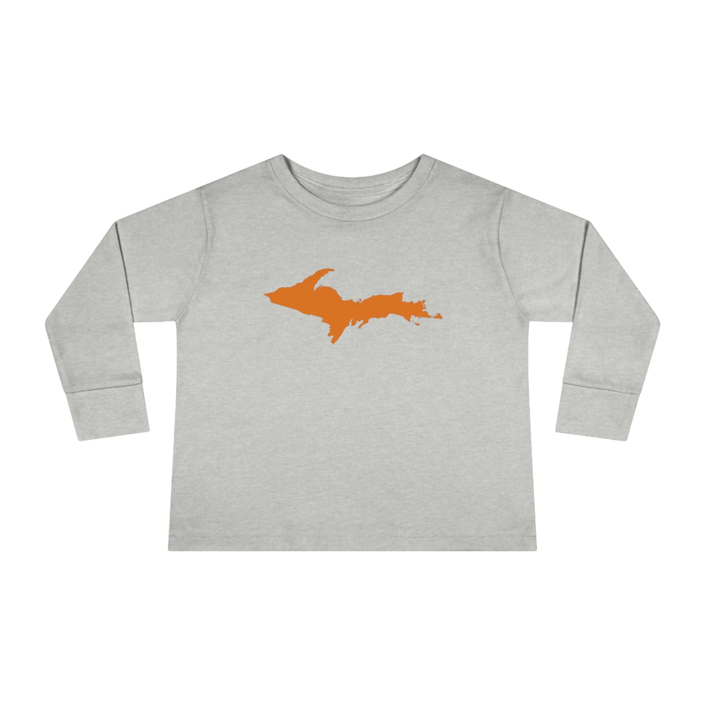 Michigan Upper Peninsula T-Shirt (w/ Orange UP Outline) | Toddler Long Sleeve