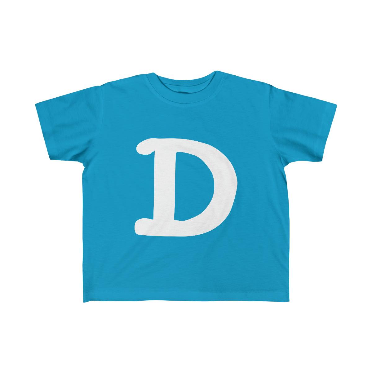 Detroit 'Old French D' T-Shirt  (Full Body Outline) | Toddler Short Sleeve - Circumspice Michigan