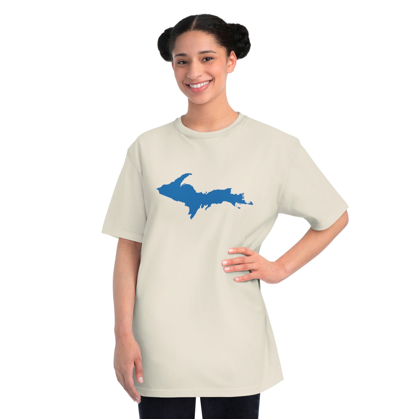 Michigan Upper Peninsula T-Shirt (w/ Azure UP Outline) | Organic Unisex