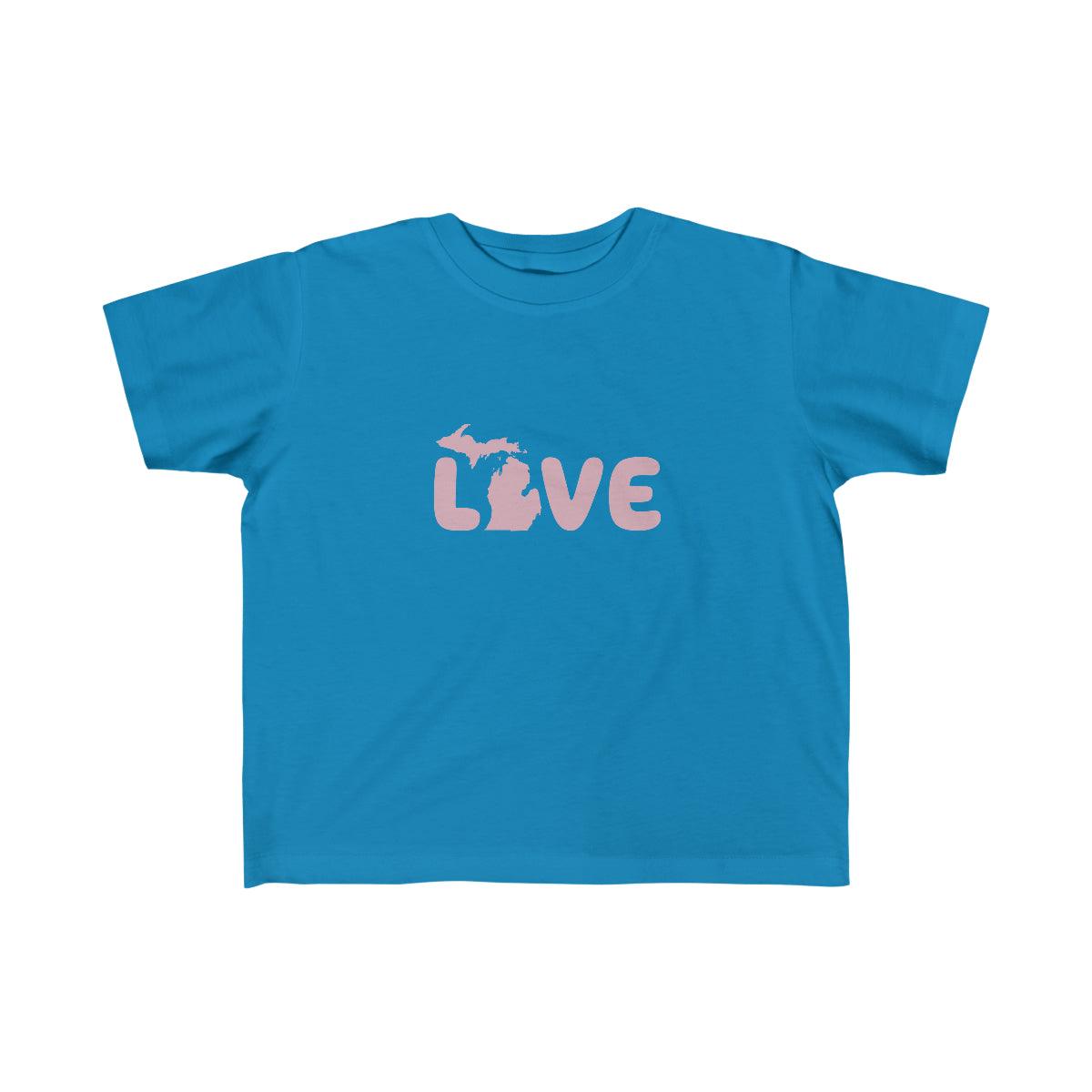 Michigan 'Love' T-Shirt  (Rounded Children's Font) | Toddler Short Sleeve - Circumspice Michigan