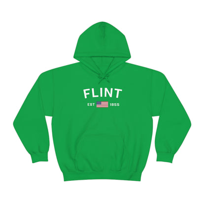 'Flint EST 1855' Hoodie (w/USA Flag Outline) | Unisex Standard