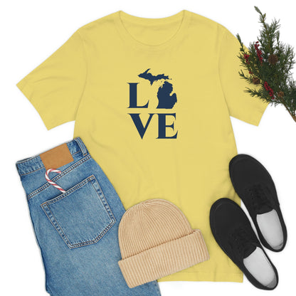 Michigan 'Love' T-Shirt (Roman Serif Font) | Unisex Standard Fit