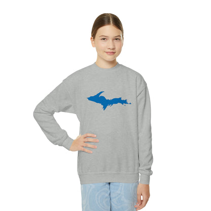 Michigan Upper Peninsula Youth Sweatshirt (w/ Azure UP Outline)