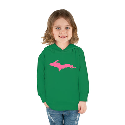 Michigan Upper Peninsula Hoodie (w/ Pink UP Outline) | Unisex Toddler