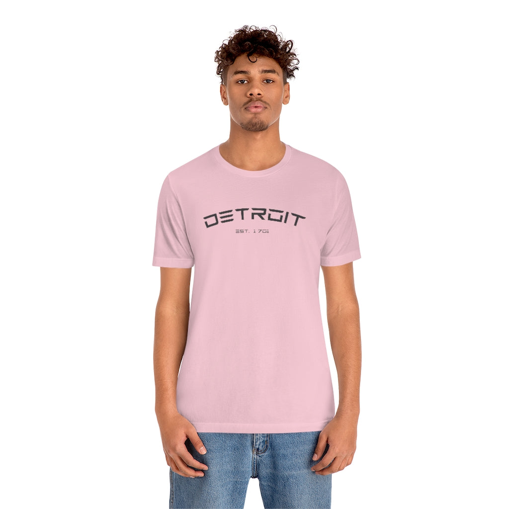 'Detroit Est. 1701' Electric Font T-Shirt | Unisex Standard Fit