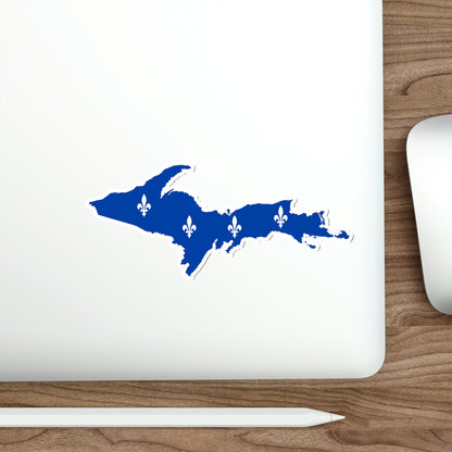 Michigan Upper Peninsula Die Cut Stickers (w/ UP Quebec Flag Outline) | Indoor/Outdoor