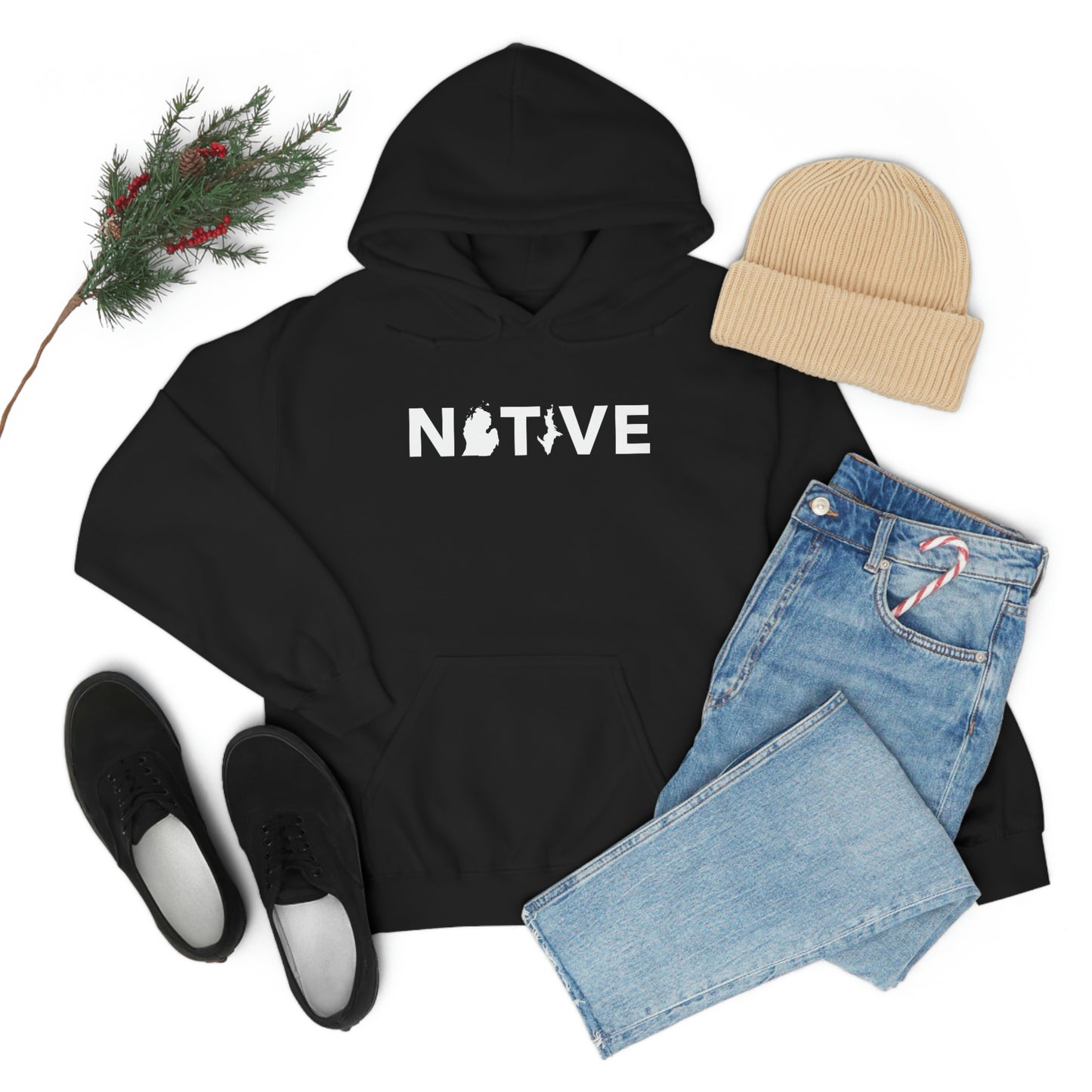 Michigan 'Native' Hoodie (Geometric Sans Font) | Unisex Standard