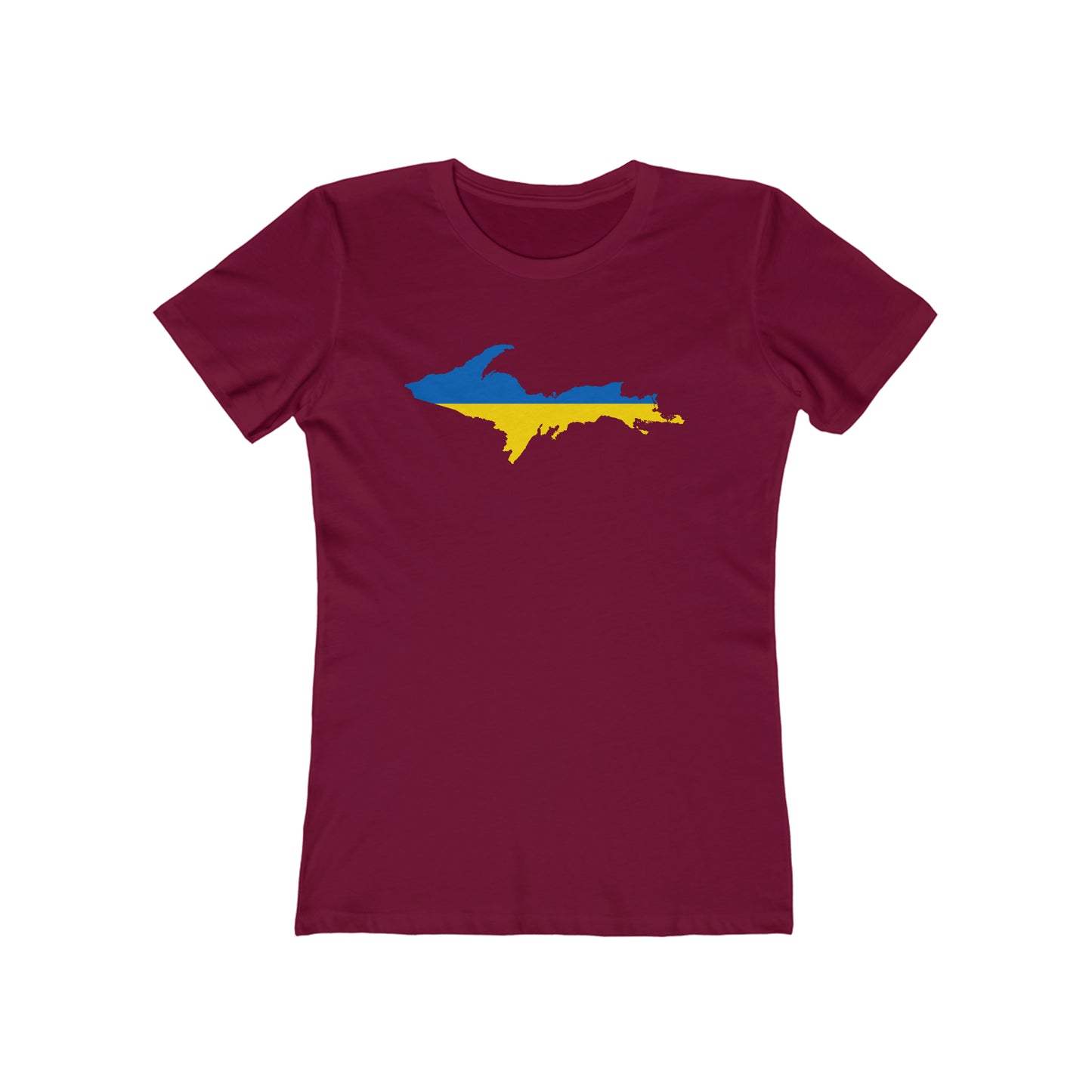 Upper Peninsula T-Shirt (w/ UP Ukraine Flag Outline) | Women's Boyfriend Cut