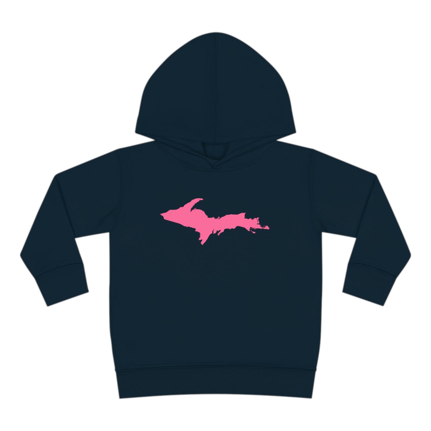 Michigan Upper Peninsula Hoodie (w/ Pink UP Outline) | Unisex Toddler