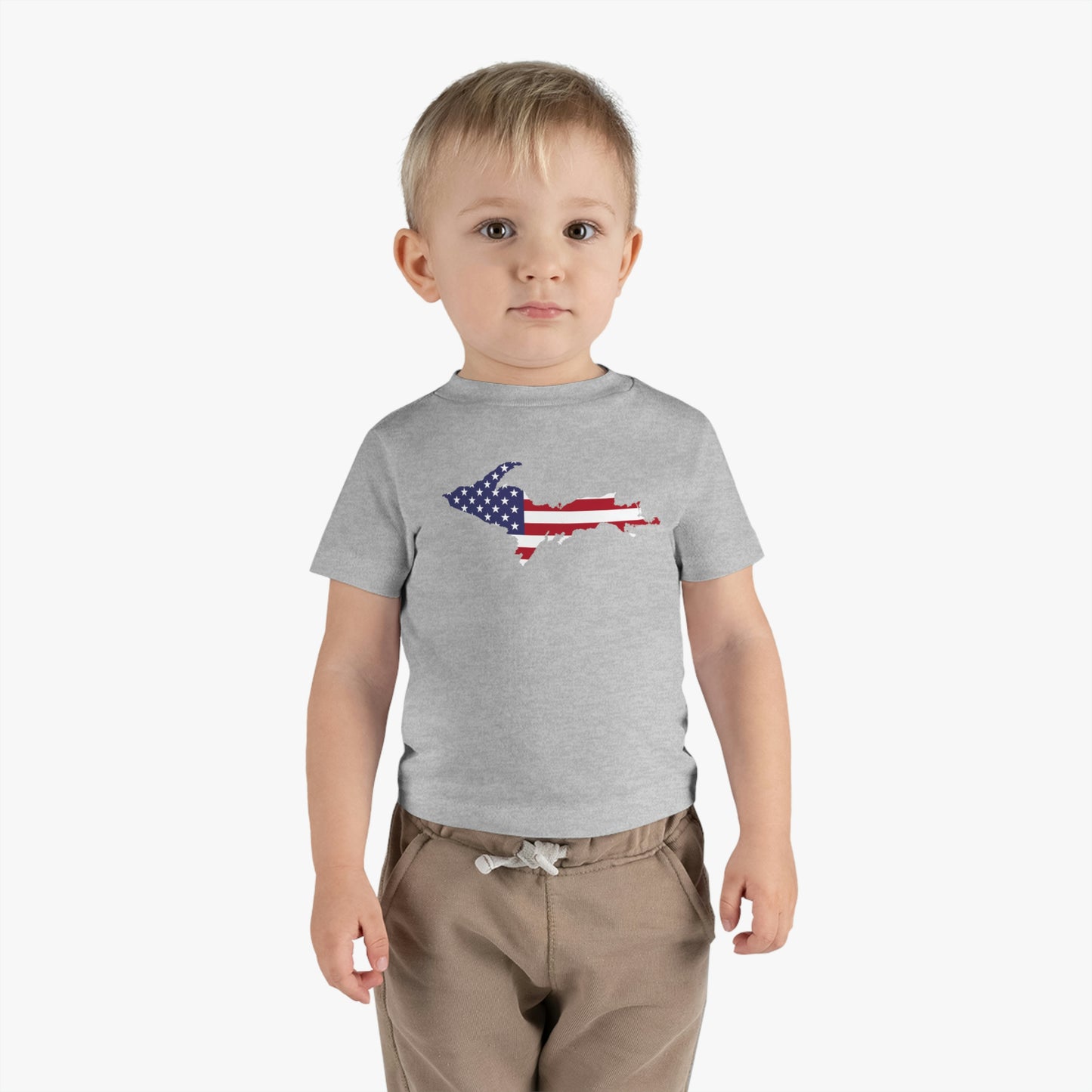 Michigan Upper Peninsula Infant T-Shirt (w/ UP USA Flag Outline) | Short Sleeve