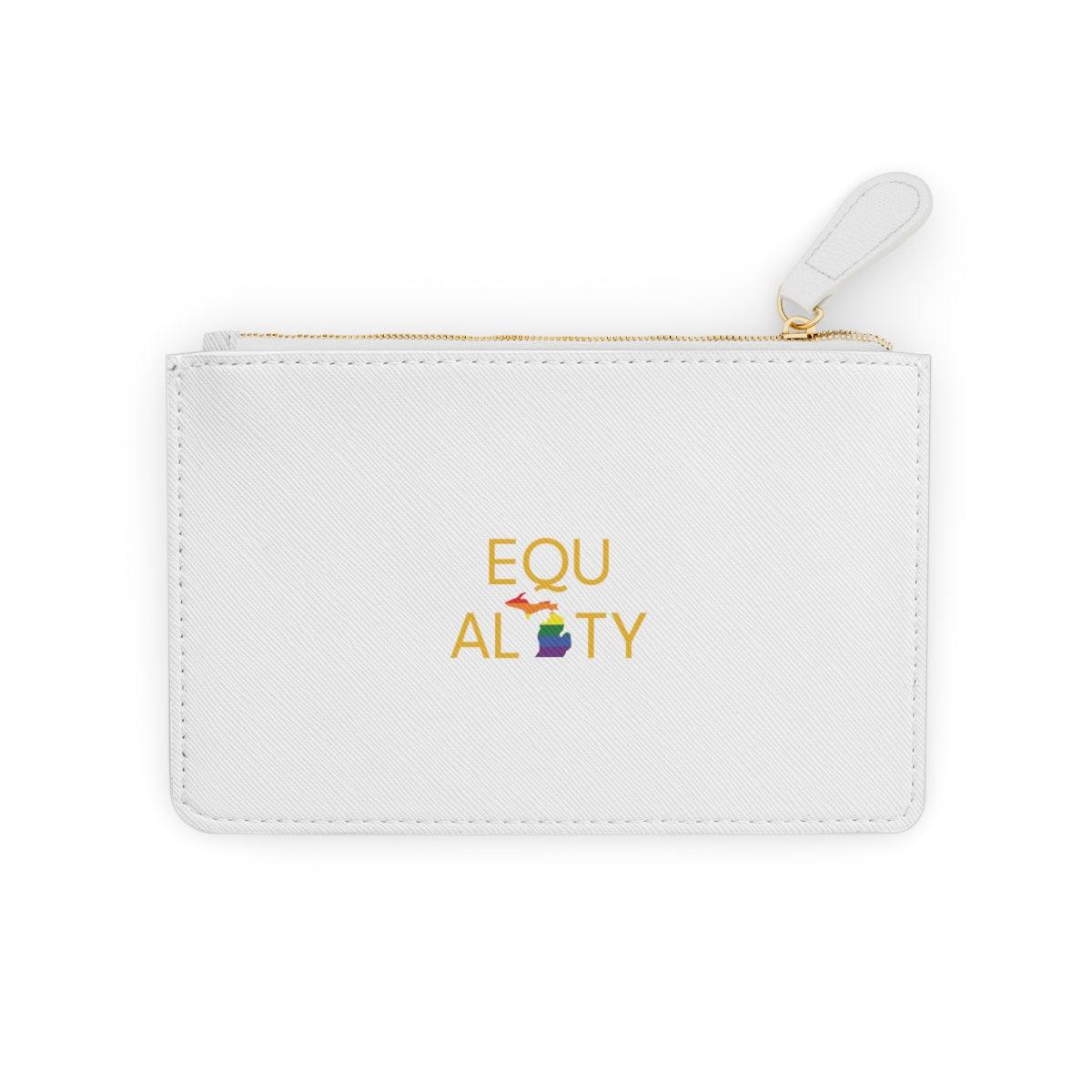 Michigan 'Equality' Mini Clutch Bag (Gold & LGBTQ Pride Colors) - Circumspice Michigan