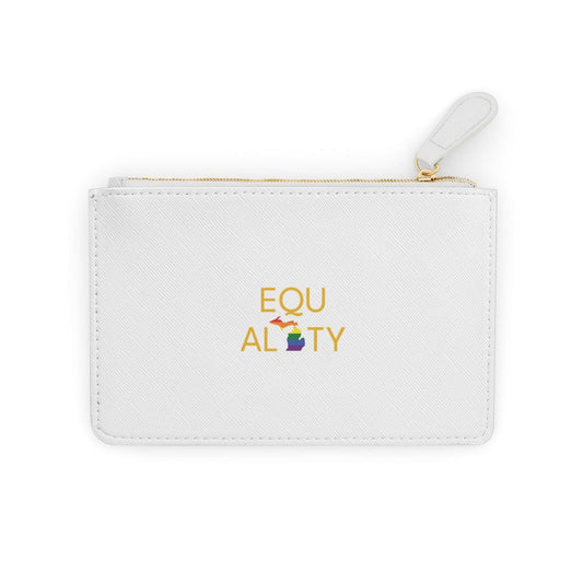 Michigan 'Equality' Mini Clutch Bag (Gold & LGBTQ Pride Colors) - Circumspice Michigan