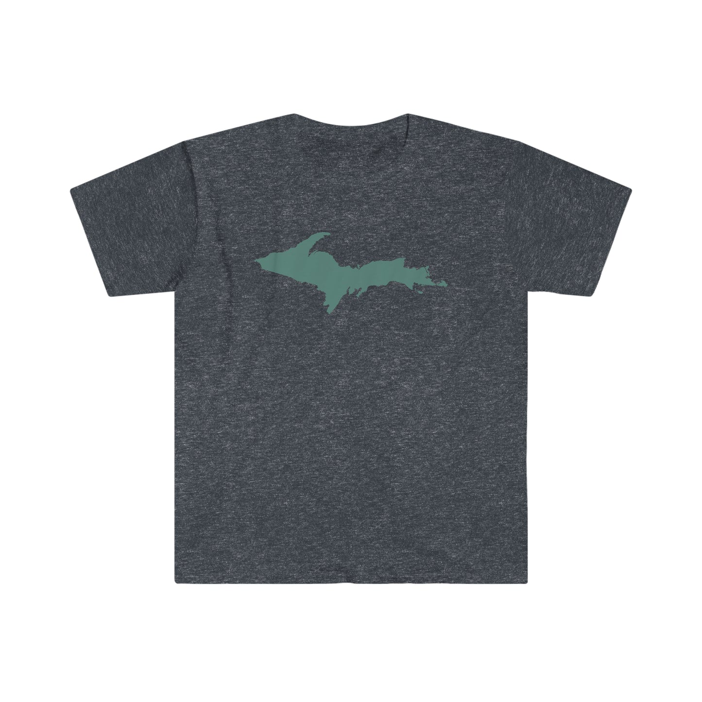 Michigan Upper Peninsula T-Shirt (w/ Copper Green UP Outline) | Unisex Budget