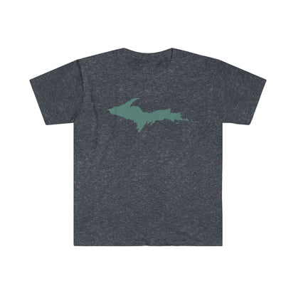 Michigan Upper Peninsula T-Shirt (w/ Copper Green UP Outline) | Unisex Budget