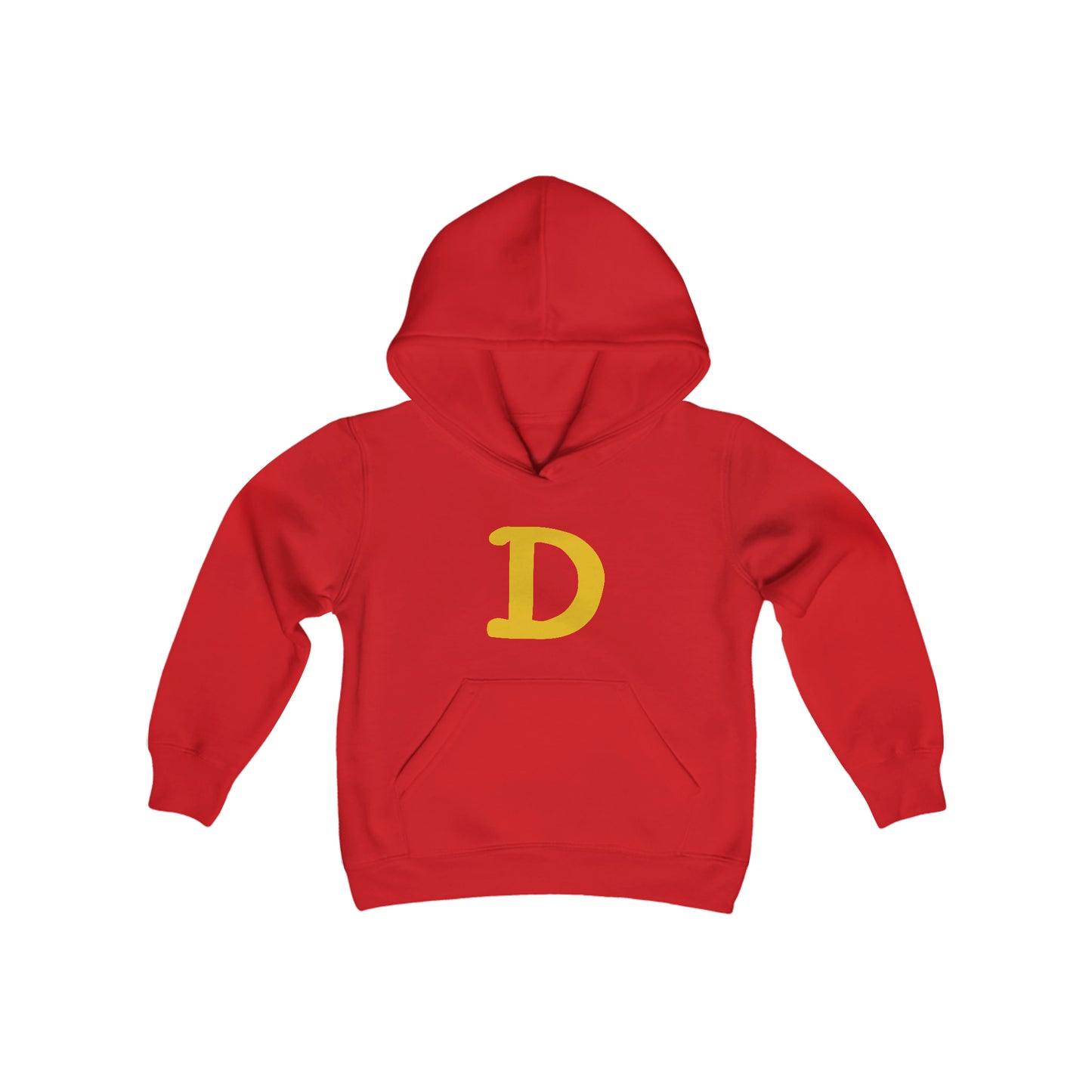 Detroit 'Old French D' Hoodie (Gold Full Body Outline) | Unisex Youth