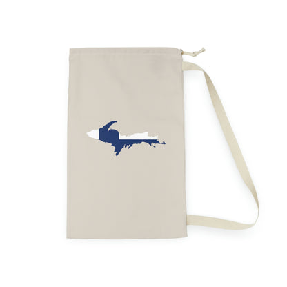 Michigan Upper Peninsula Laundry Bag (Canvas Color w/ UP Finland Flag Outline)