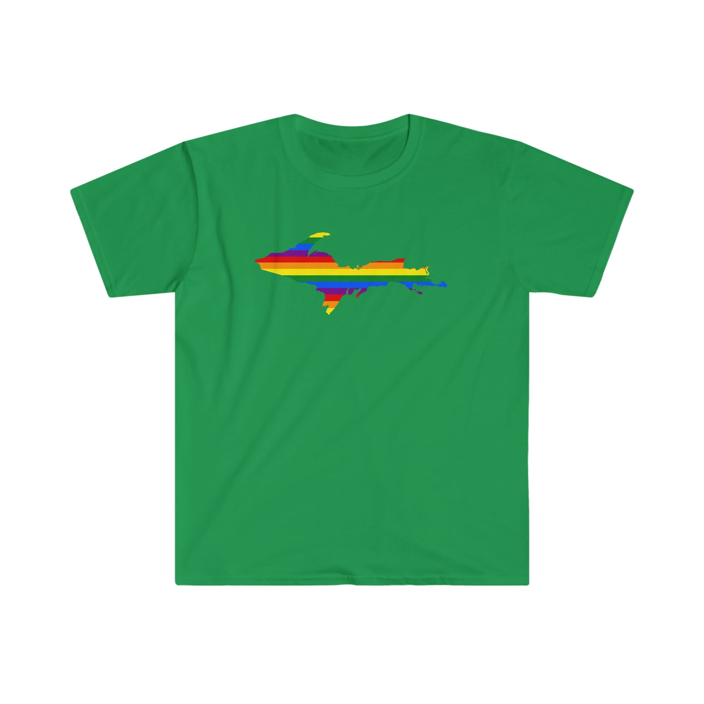 Michigan Upper Peninsula T-Shirt (w/ UP Pride Flag Outline) | Unisex Budget