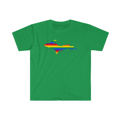 Michigan Upper Peninsula T-Shirt (w/ UP Pride Flag Outline) | Unisex Budget