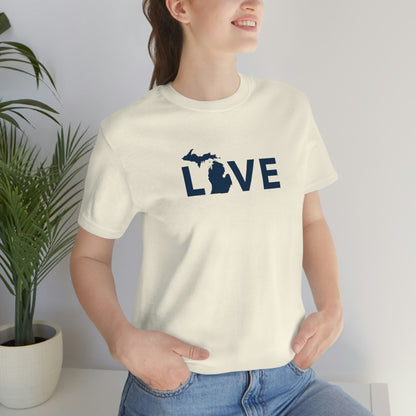 Michigan 'Love' T-Shirt (Geometric Sans Font) | Unisex Standard Fit