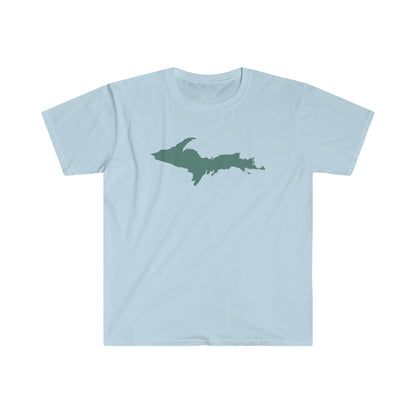 Michigan Upper Peninsula T-Shirt (w/ Copper Green UP Outline) | Unisex Budget