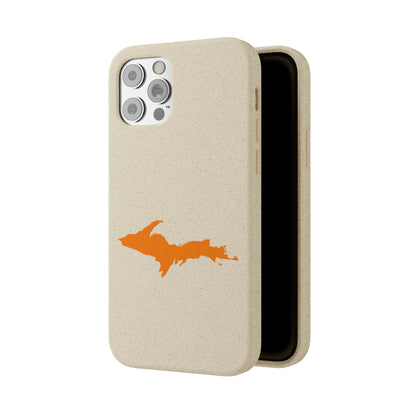 Michigan Upper Peninsula Biodegradable Phone Cases (w/ Orange UP Outline) | Apple iPhone