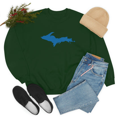 Michigan Upper Peninsula Sweatshirt (w/ Azure UP Outline) | Unisex Standard