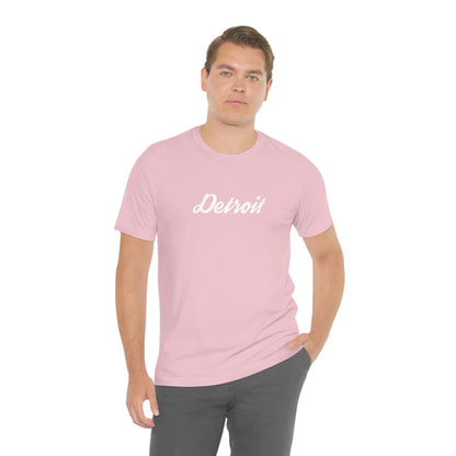 'Detroit' T-Shirt (Retro Script Font) | Unisex Standard Fit