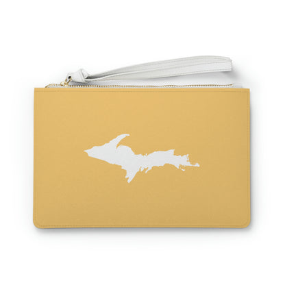 Michigan Upper Peninsula Clutch Bag (Citrine w/UP Outline)