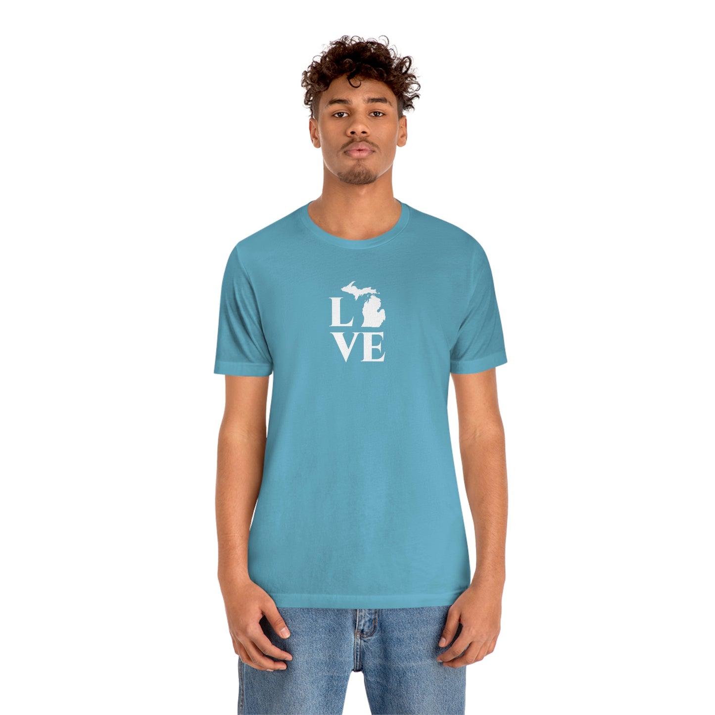 Michigan 'Love' T-Shirt (Roman Serif Font) | Unisex Standard Fit