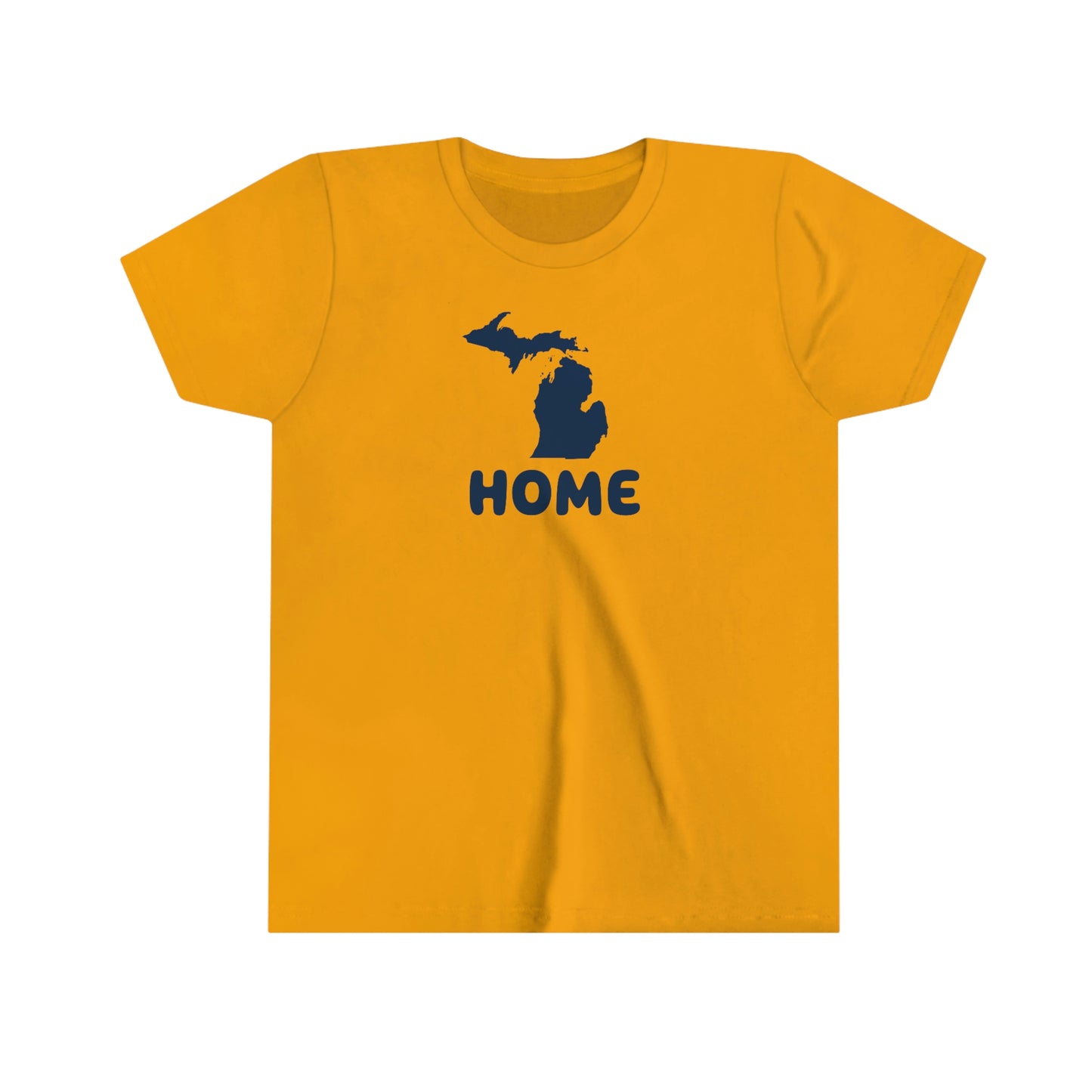 Michigan 'Home' T-Shirt (Rounded Children's Font) | Youth Short Sleeve