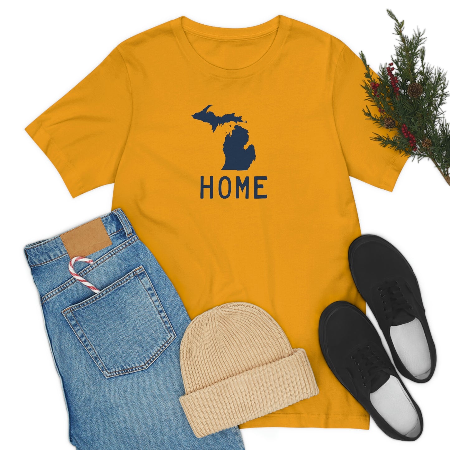 Michigan 'Home' T-Shirt (Licence Plate Font) | Unisex Standard Fit