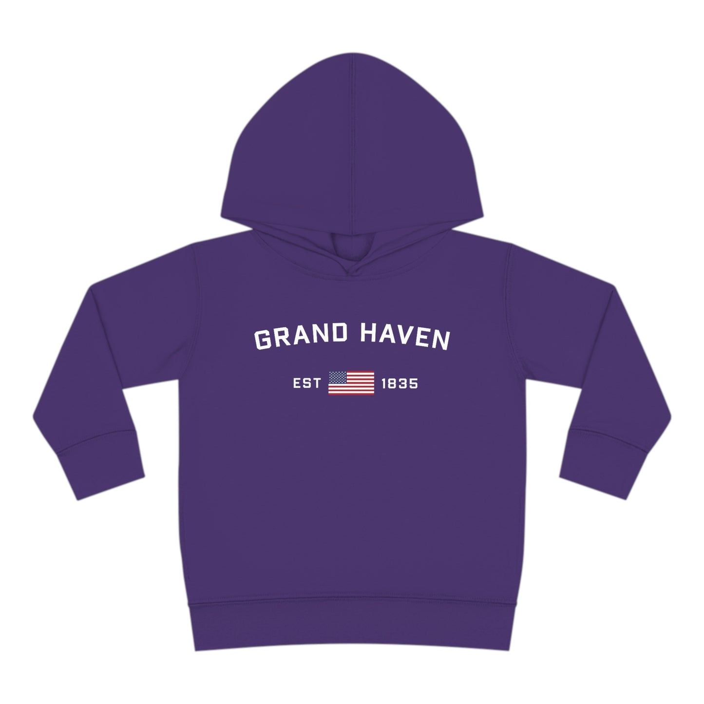 'Grand Haven' Hoodie (w/USA Flag Outline) | Unisex Toddler