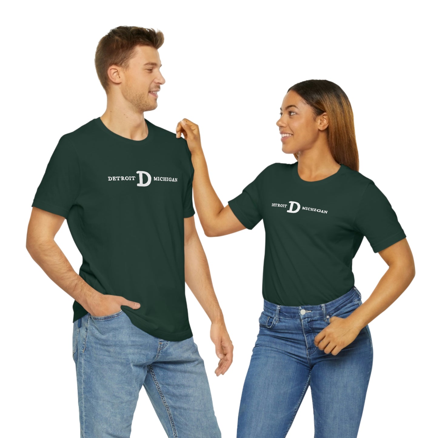 'Detroit Michigan' T-Shirt (w/ Old French D) | Unisex Standard Fit