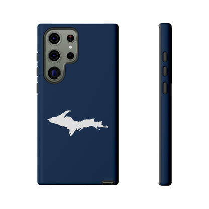 Michigan Upper Peninsula Tough Phone Case (Navy w/ UP Outline) | Samsung & Pixel Android