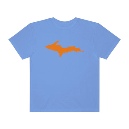 Michigan Upper Peninsula T-Shirt (w/ Orange UP Outline) | Unisex Garment-Dyed