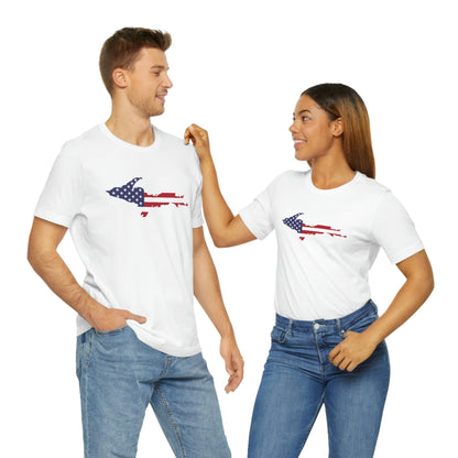 Michigan Upper Peninsula T-Shirt (w/ UP USA Flag Outline) | Unisex Standard Fit