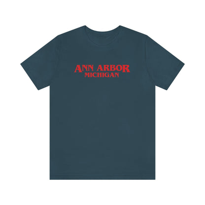 'Ann Arbor Michigan' ' T-Shirt (1980s Drama Parody) | Unisex Standard Fit