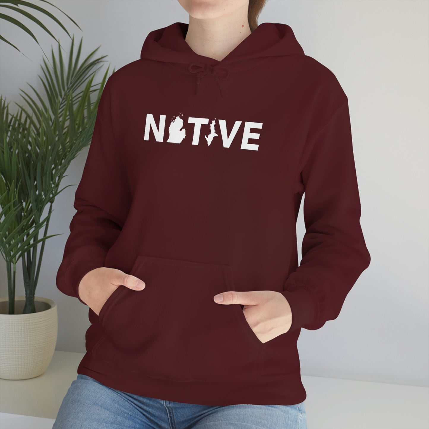 Michigan 'Native' Hoodie (Geometric Sans Font) | Unisex Standard