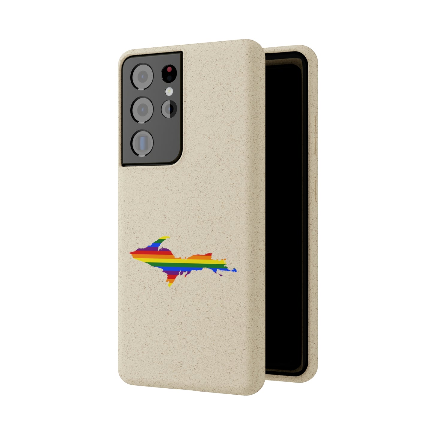 Michigan Upper Peninsula Biodegradable Phone Cases (w/ UP Pride Flag Outline) | Samsung Android