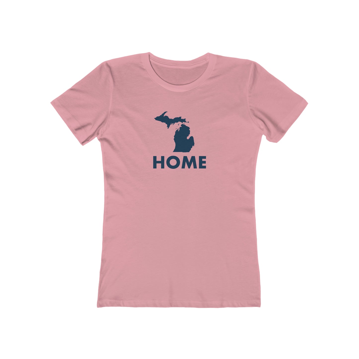 Michigan 'Home' T-Shirt (Geometric Sans Font) | Women's Boyfriend Cut