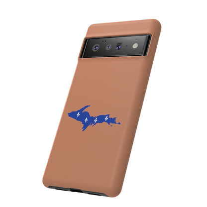 Michigan Upper Peninsula Tough Phone Case (Copper Color w/ UP Quebec Flag Outline) | Samsung & Pixel Android