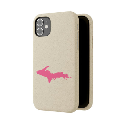 Michigan Upper Peninsula Biodegradable Phone Cases (w/ Pink UP Outline) | Apple iPhone