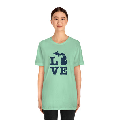 Michigan 'Love' T-Shirt (Typewriter Font) | Unisex Standard Fit