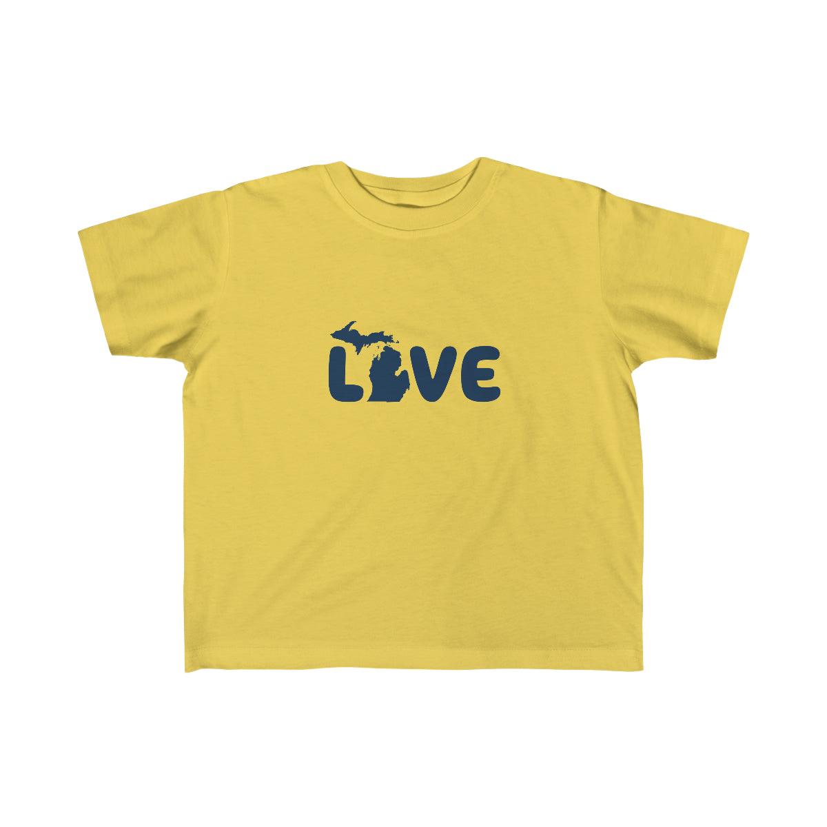 Michigan 'Love' T-Shirt  (Rounded Children's Font) | Toddler Short Sleeve - Circumspice Michigan