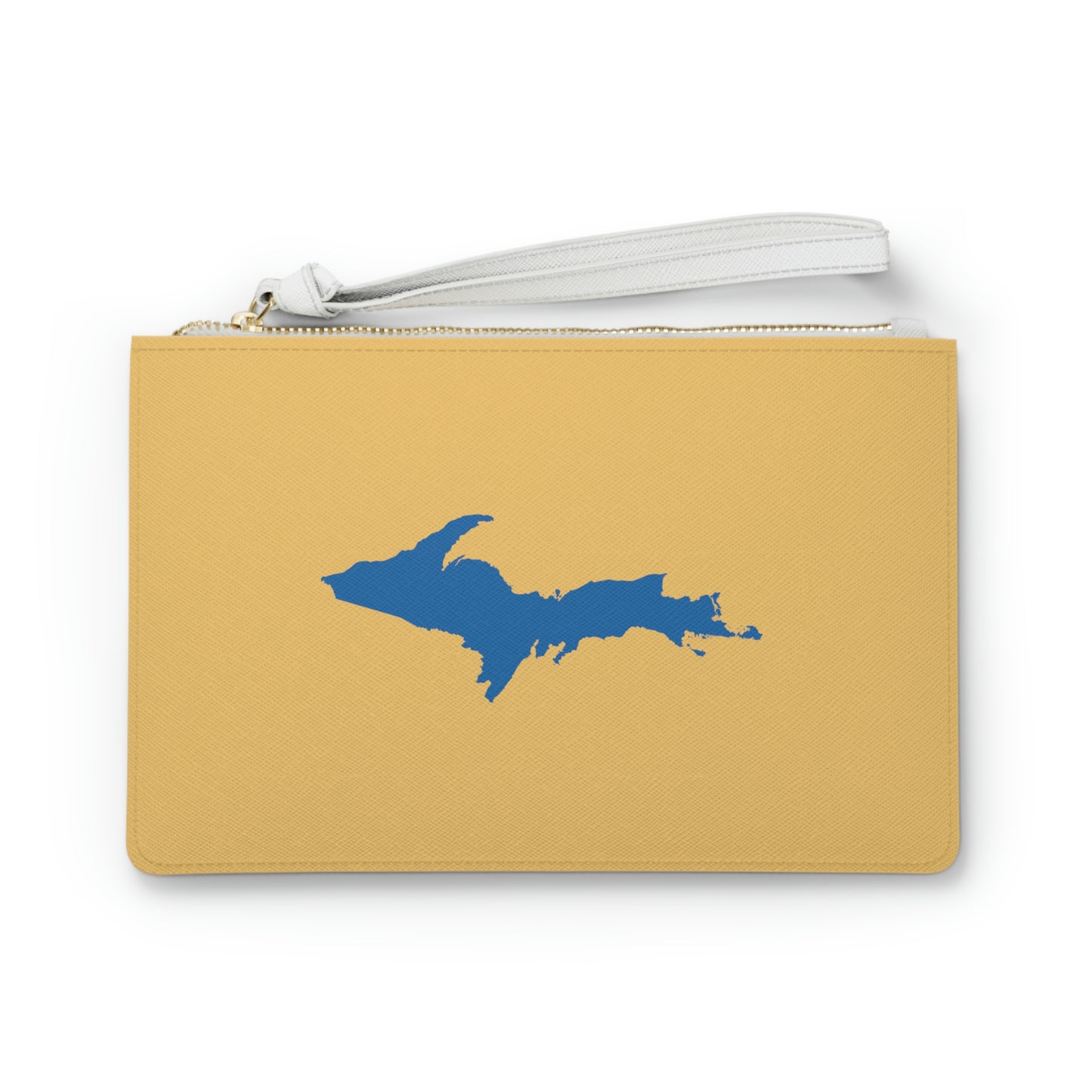 Michigan Upper Peninsula Clutch Bag (Citrine w/ Azure UP Outline)