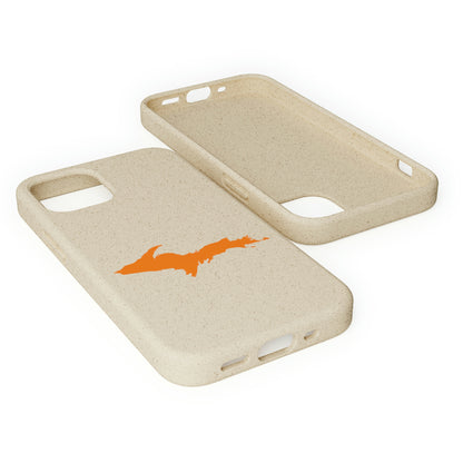 Michigan Upper Peninsula Biodegradable Phone Cases (w/ Orange UP Outline) | Apple iPhone