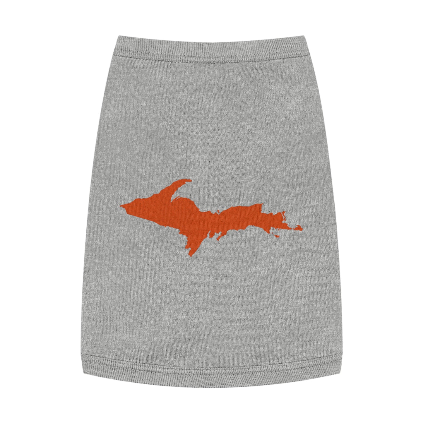 Michigan Upper Peninsula Pet Tank Top (w/ Maple Leaf Orange UP Outline)