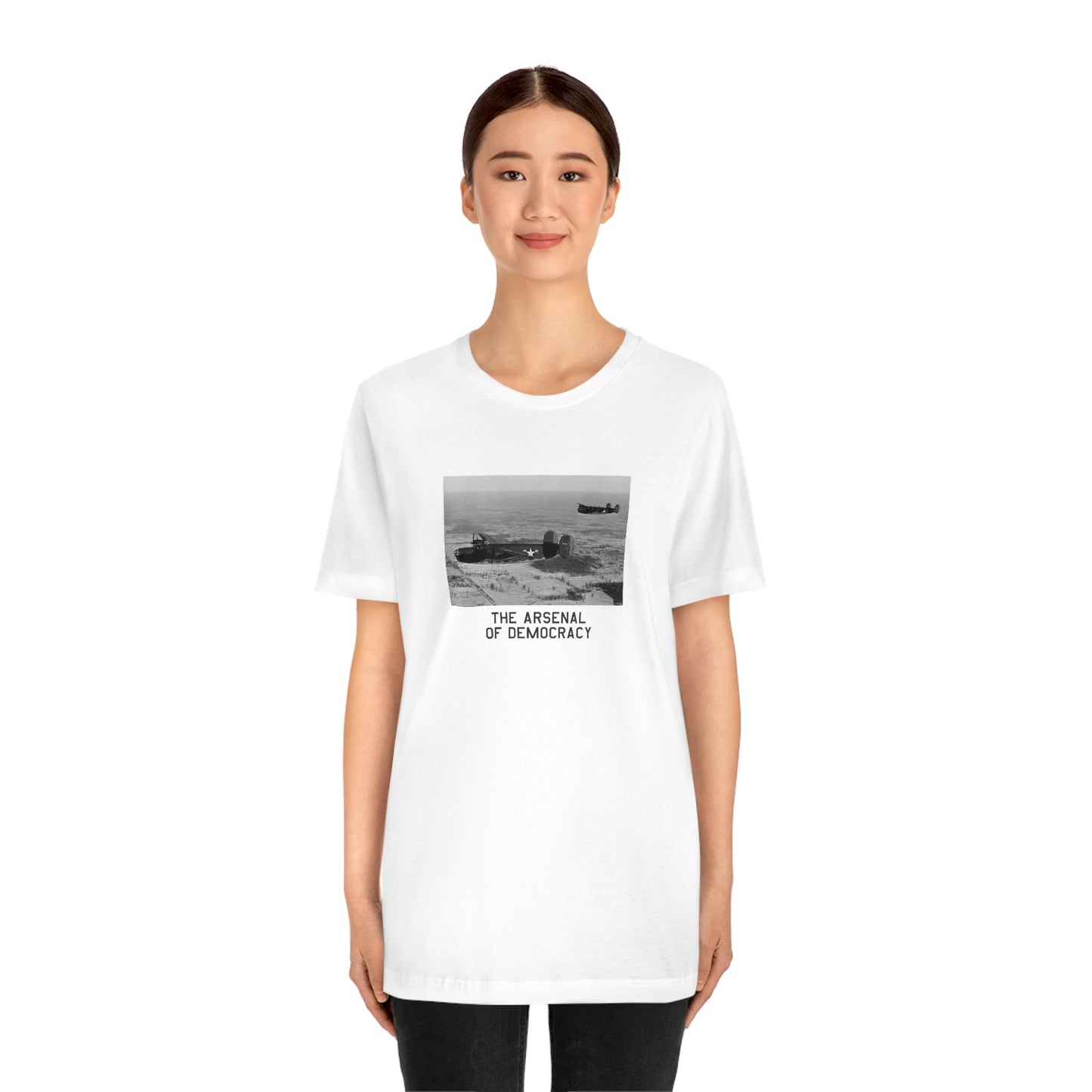 Detroit 'The Arsenal of Democracy' T-Shirt (w/ Willow Run B-24 Liberators) | Unisex Standard Fit